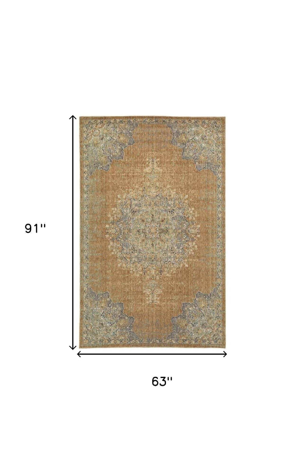 63 X 91 Coffee Wool Rug - Homeroots - Flyclothing LLC