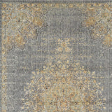 8' Slate Grey Machine Woven Vintage Traditional Indoor Runner Rug - Homeroots - Flyclothing LLC