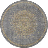 3' X 5' Slate Grey Medallion Bordered Wool Indoor Area Rug - Homeroots - Flyclothing LLC