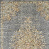 5' X 8' Slate Grey Machine Woven Traditional Medallion Indoor Area Rug - Homeroots - Flyclothing LLC