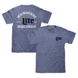 Miller Lite Milwaukee Wisconsin T-Shirt - Royal Snow Heather