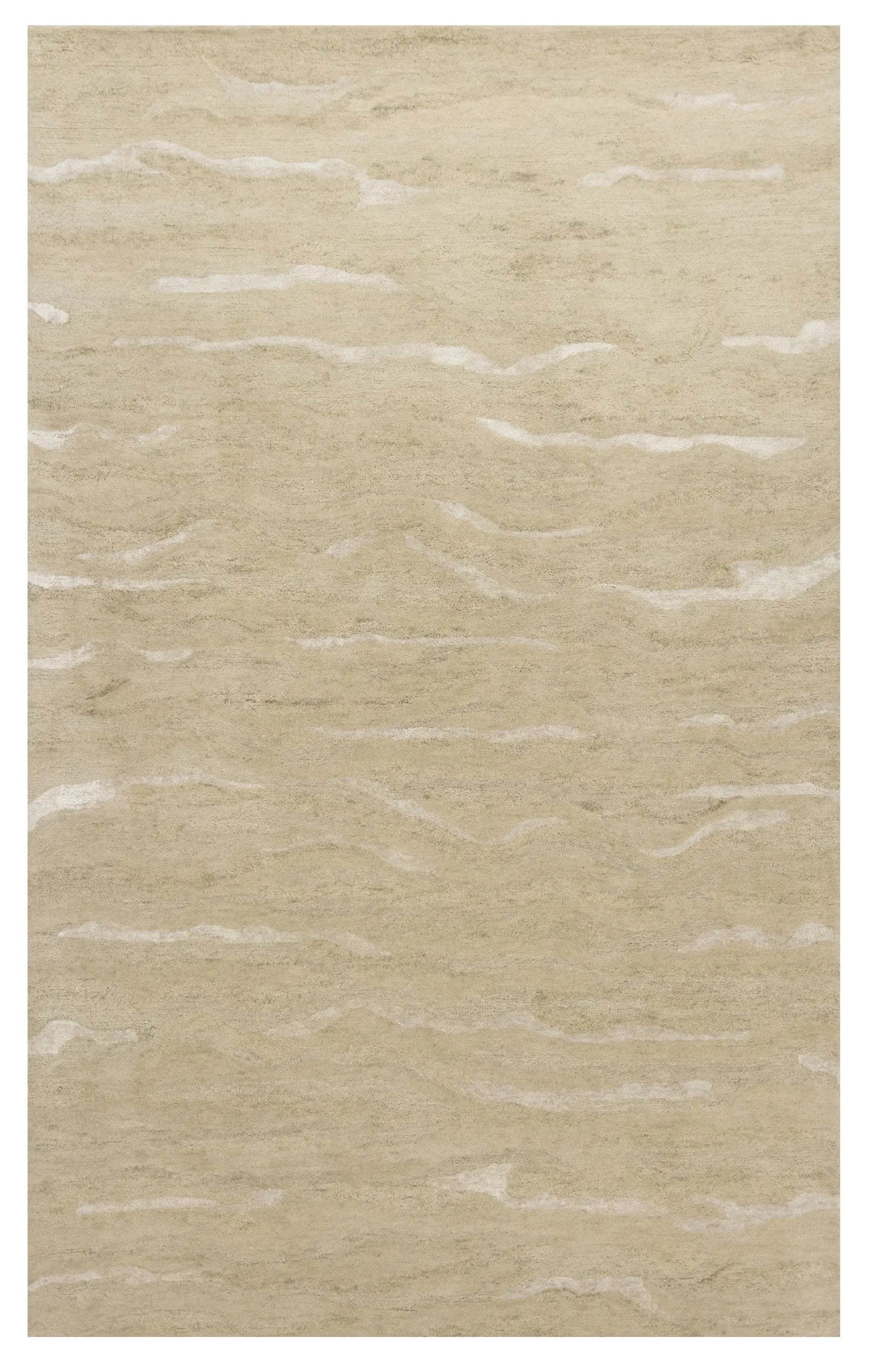 5' X 7' Beige Blue Hand Tufted Abstract Indoor Area Rug - Homeroots - Flyclothing LLC