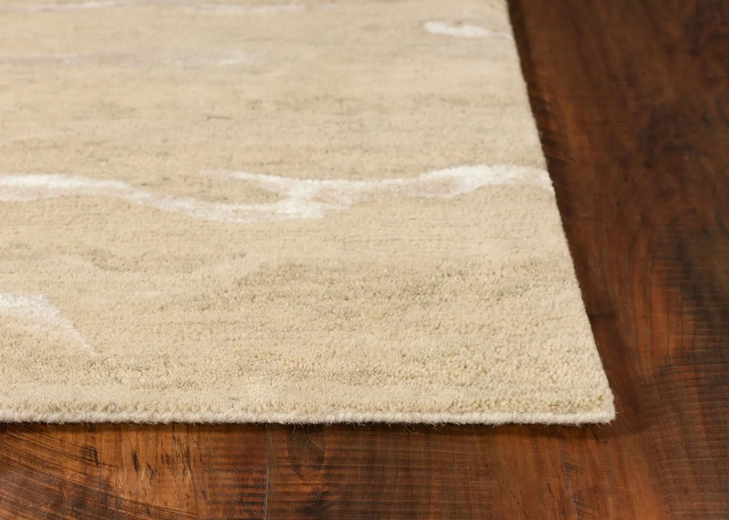 5' X 7' Beige Blue Hand Tufted Abstract Indoor Area Rug - Homeroots - Flyclothing LLC