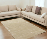 5' X 7' Beige Blue Hand Tufted Abstract Indoor Area Rug - Homeroots - Flyclothing LLC