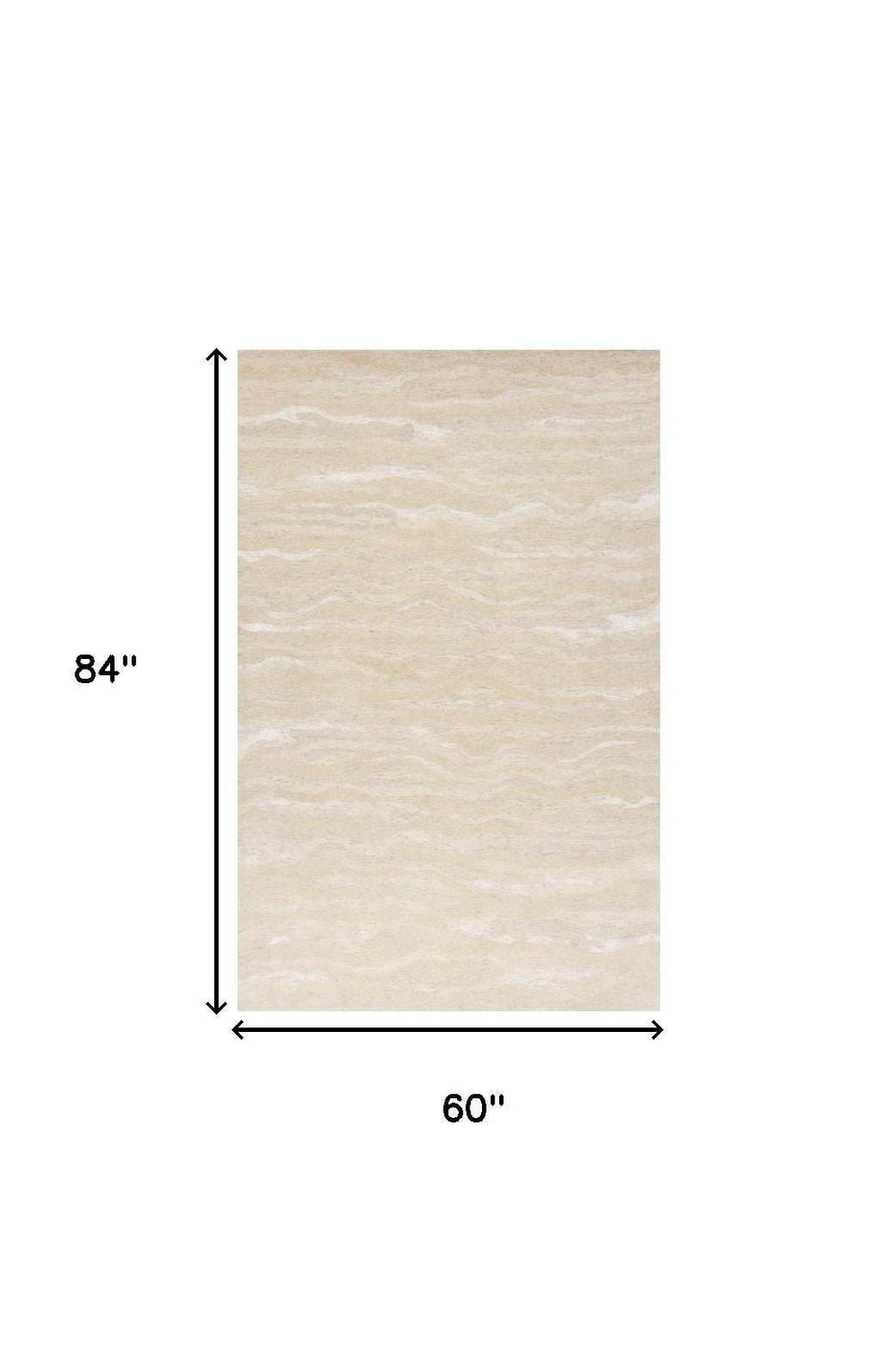 5' X 7' Ivory Hand Tufted Abstract Indoor Area Rug - Homeroots - Flyclothing LLC
