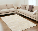 5' X 7' Ivory Hand Tufted Abstract Indoor Area Rug - Homeroots