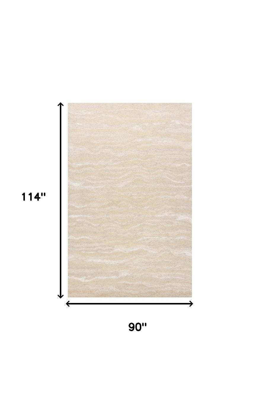 8' X 10' Ivory Wool Hand Tufted Area Rug - Homeroots - Flyclothing LLC