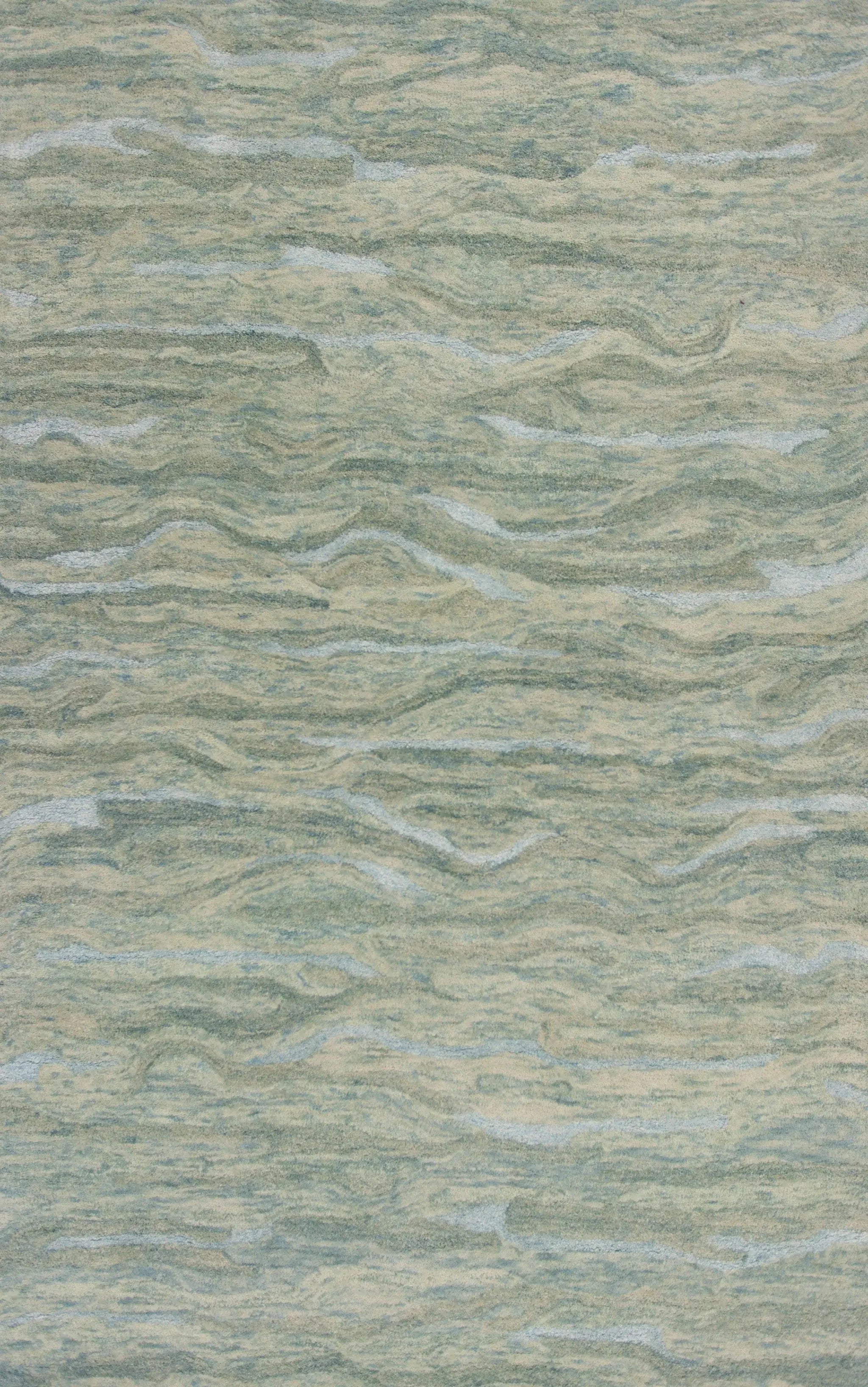 3' X 5' Seafoam Blue Hand Tufted Abstract Indoor Area Rug - Homeroots - Flyclothing LLC