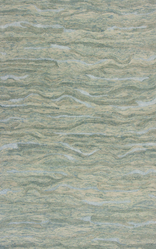 3' X 5' Seafoam Blue Hand Tufted Abstract Indoor Area Rug - Homeroots - Flyclothing LLC