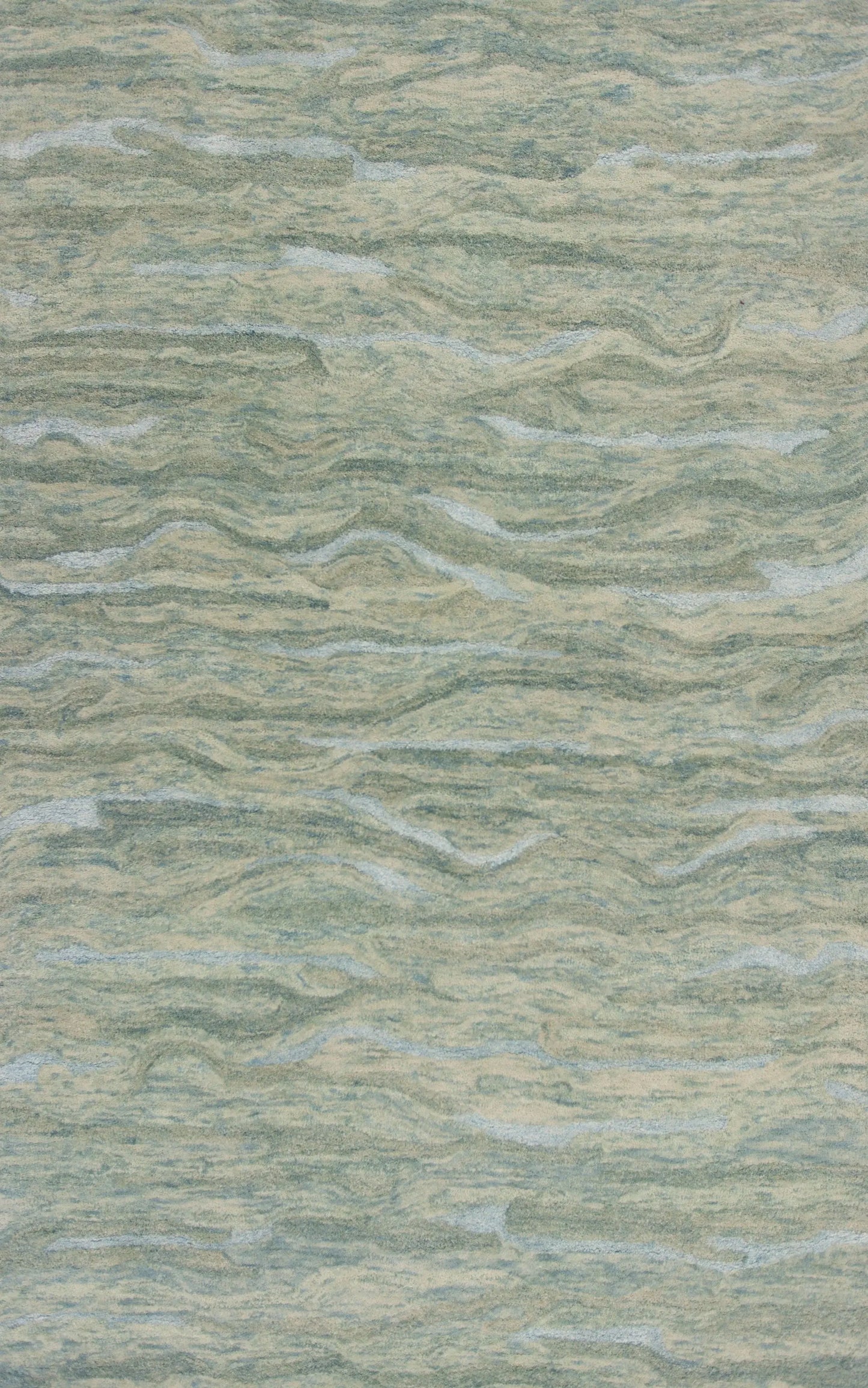 5' X 7' Seafoam Blue Hand Tufted Abstract Indoor Area Rug - Homeroots - Flyclothing LLC