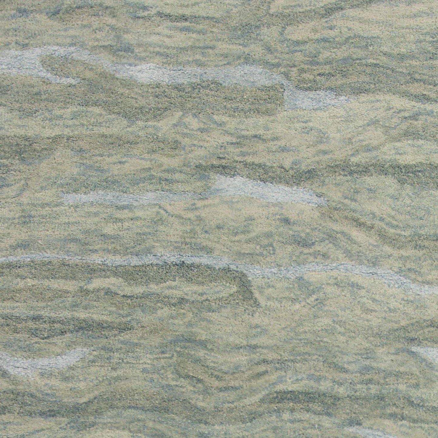 5' X 7' Seafoam Blue Hand Tufted Abstract Indoor Area Rug - Homeroots - Flyclothing LLC