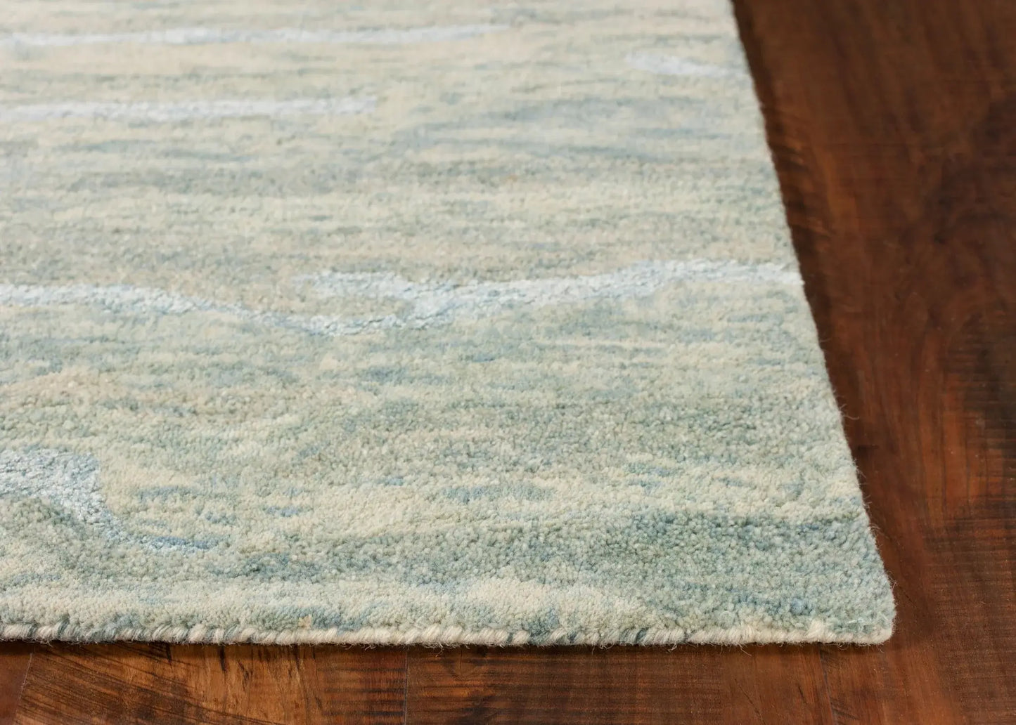 5' X 7' Seafoam Blue Hand Tufted Abstract Indoor Area Rug - Homeroots - Flyclothing LLC