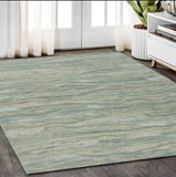 5' X 7' Seafoam Blue Hand Tufted Abstract Indoor Area Rug - Homeroots