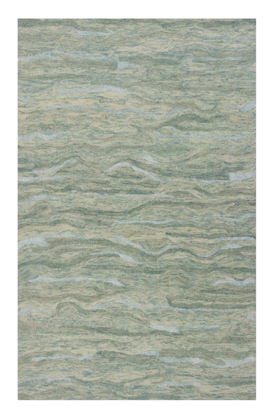 5' X 7' Seafoam Blue Hand Tufted Abstract Indoor Area Rug - Homeroots - Flyclothing LLC