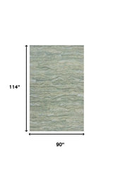 8' X 10' Seafoam Blue Hand Tufted Abstract Indoor Area Rug - Homeroots - Flyclothing LLC