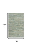 8' X 10' Seafoam Blue Hand Tufted Abstract Indoor Area Rug - Homeroots