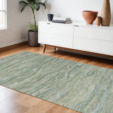 8' X 10' Seafoam Blue Hand Tufted Abstract Indoor Area Rug - Homeroots - Flyclothing LLC