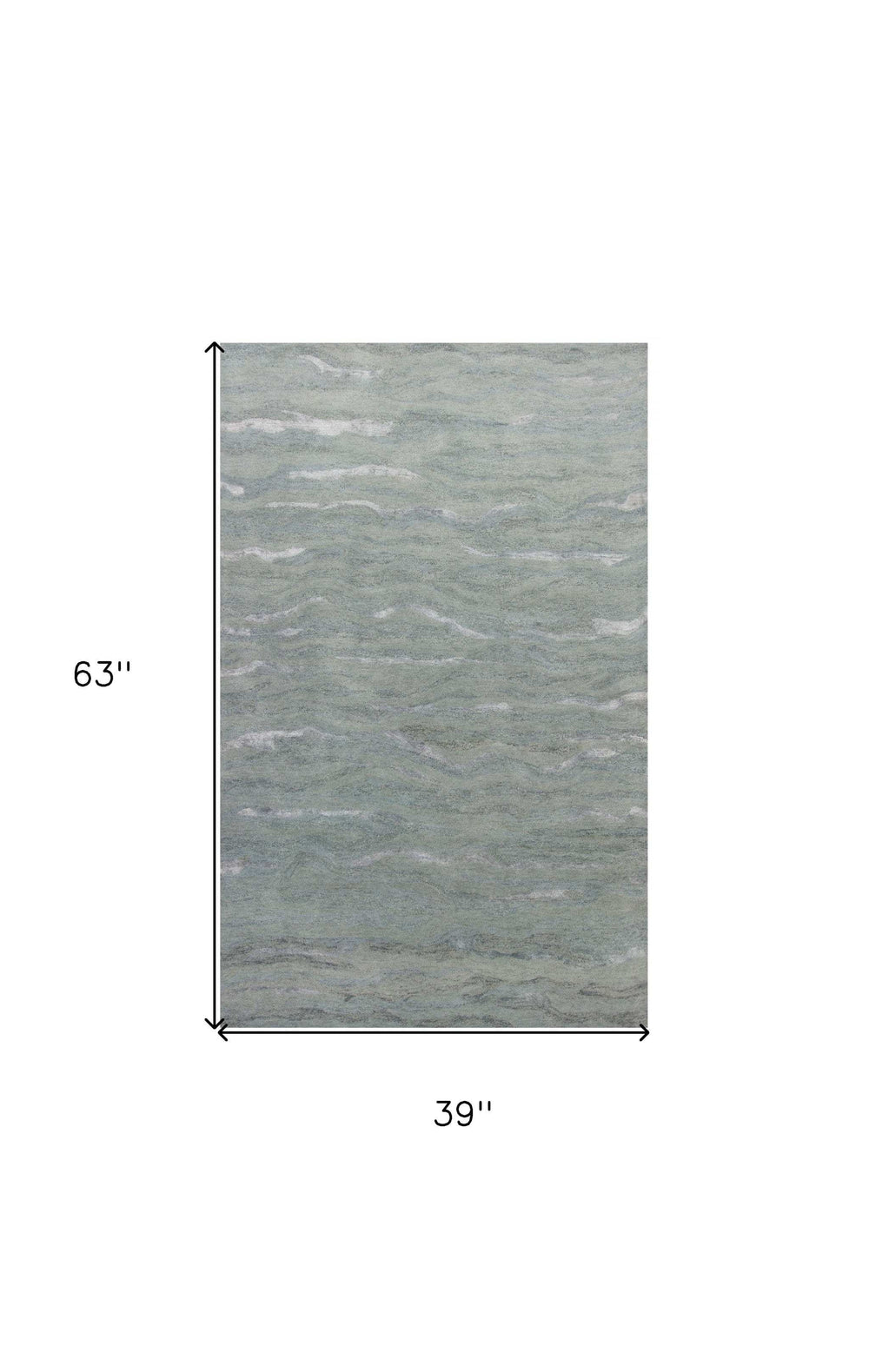 3' X 5' Slate Grey Hand Tufted Abstract Indoor Area Rug - Homeroots - Flyclothing LLC