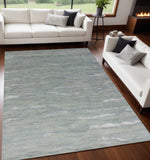 5' X 7' Slate Grey Hand Tufted Abstract Indoor Area Rug - Homeroots