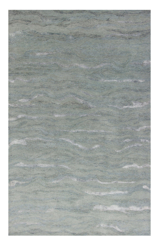 5' X 7' Slate Grey Hand Tufted Abstract Indoor Area Rug - Homeroots