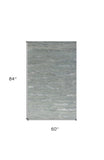 5' X 7' Slate Grey Hand Tufted Abstract Indoor Area Rug - Homeroots