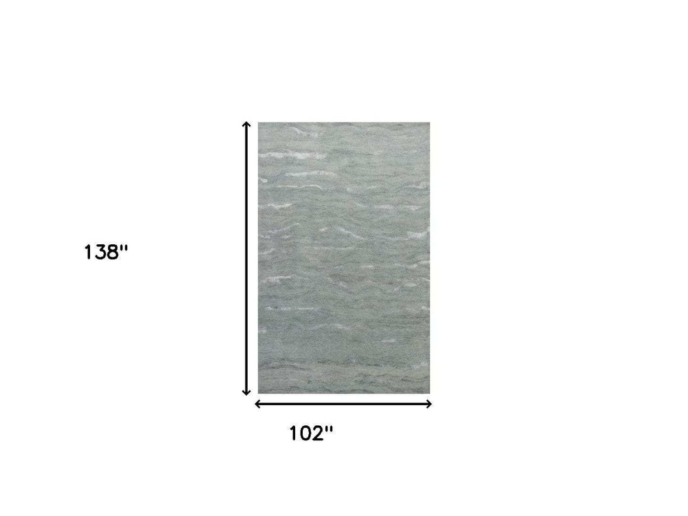 9' X 12' Slate Grey Hand Tufted Abstract Indoor Area Rug - Homeroots - Flyclothing LLC