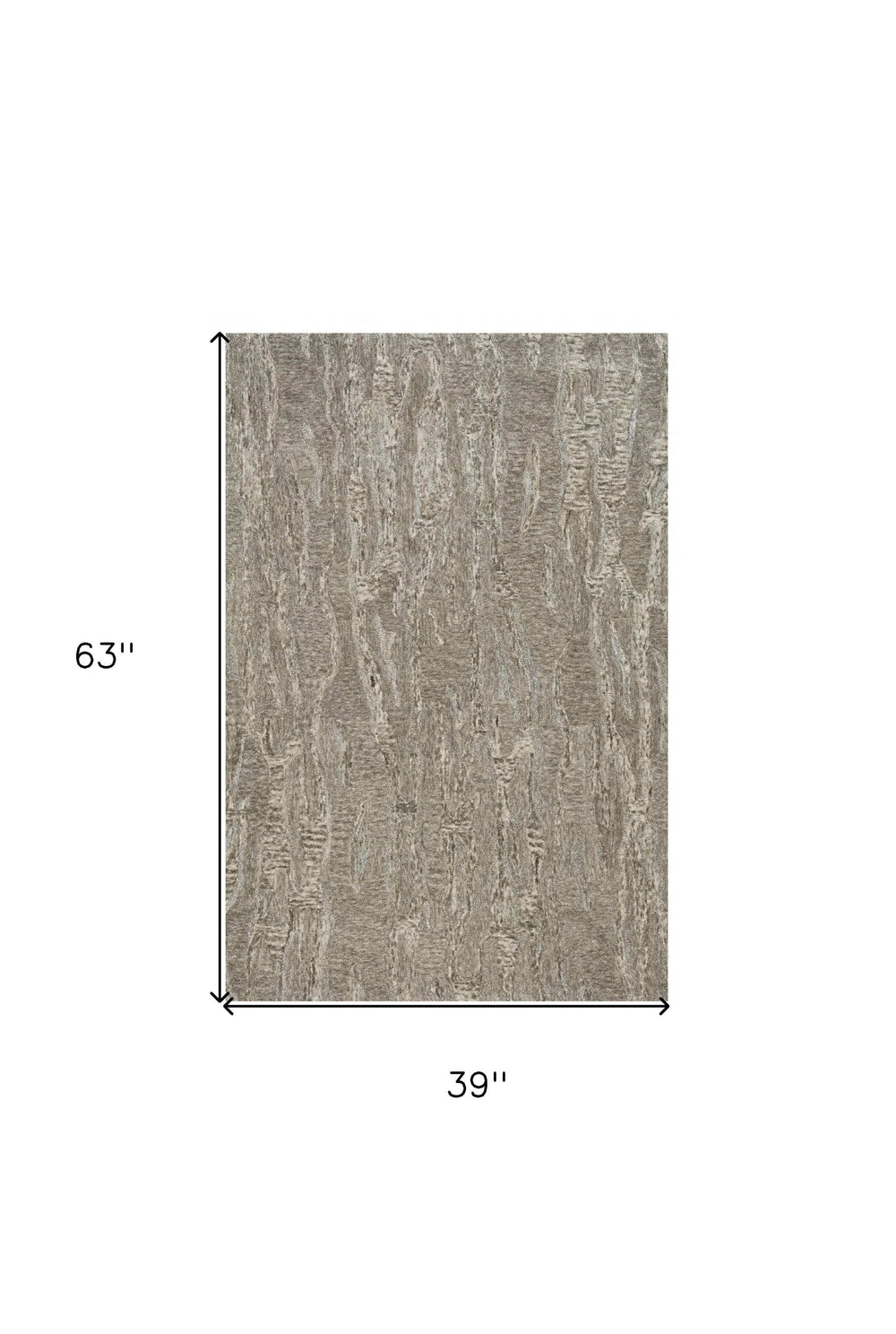3' X 5' Sand Hand Tufted Abstract Indoor Area Rug - Homeroots - Flyclothing LLC