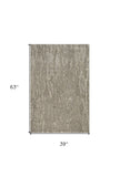 3' X 5' Sand Hand Tufted Abstract Indoor Area Rug - Homeroots