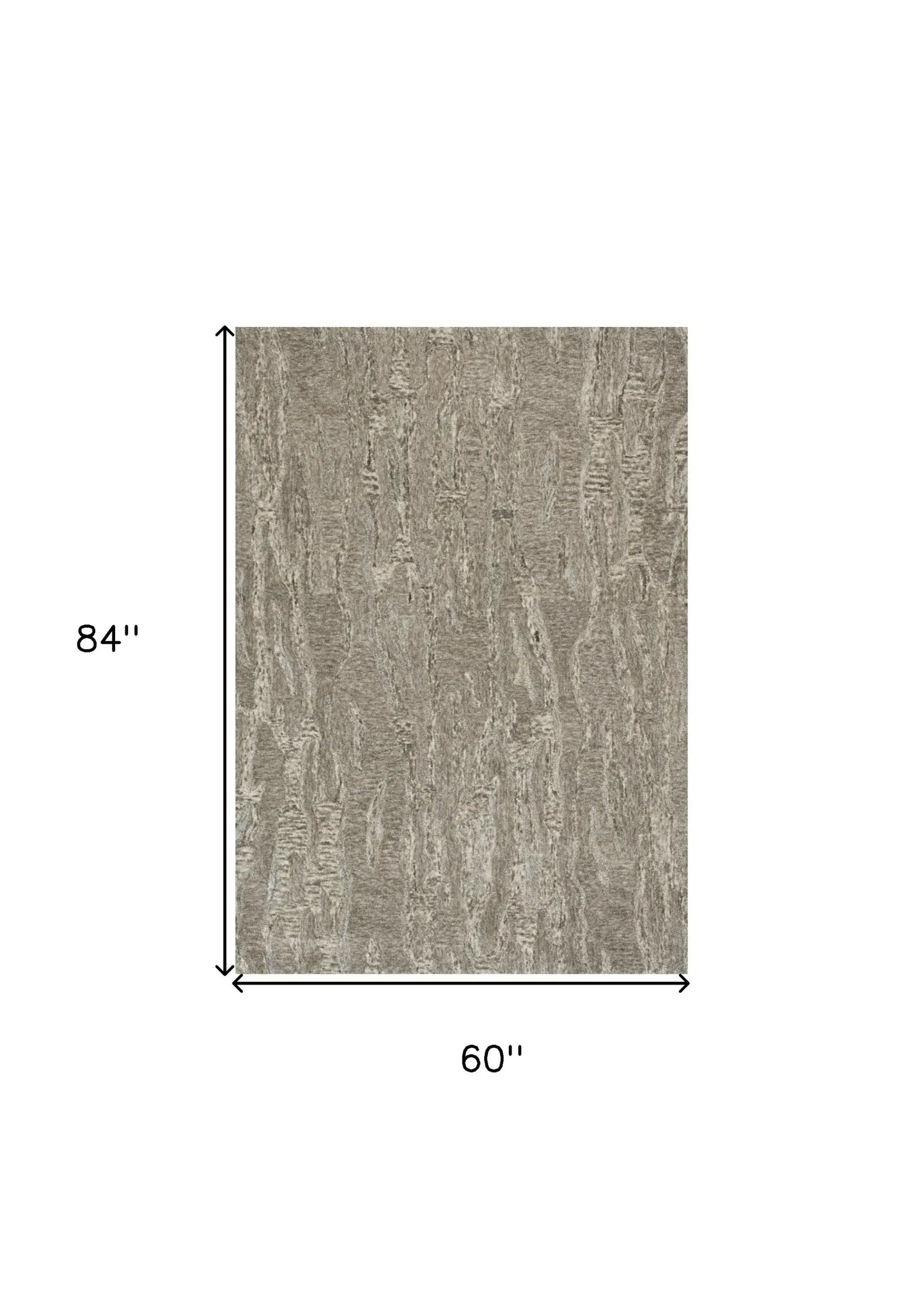 5' X 7' Sand Plain Wool Indoor Area Rug With Viscose Highlights - Homeroots - Flyclothing LLC
