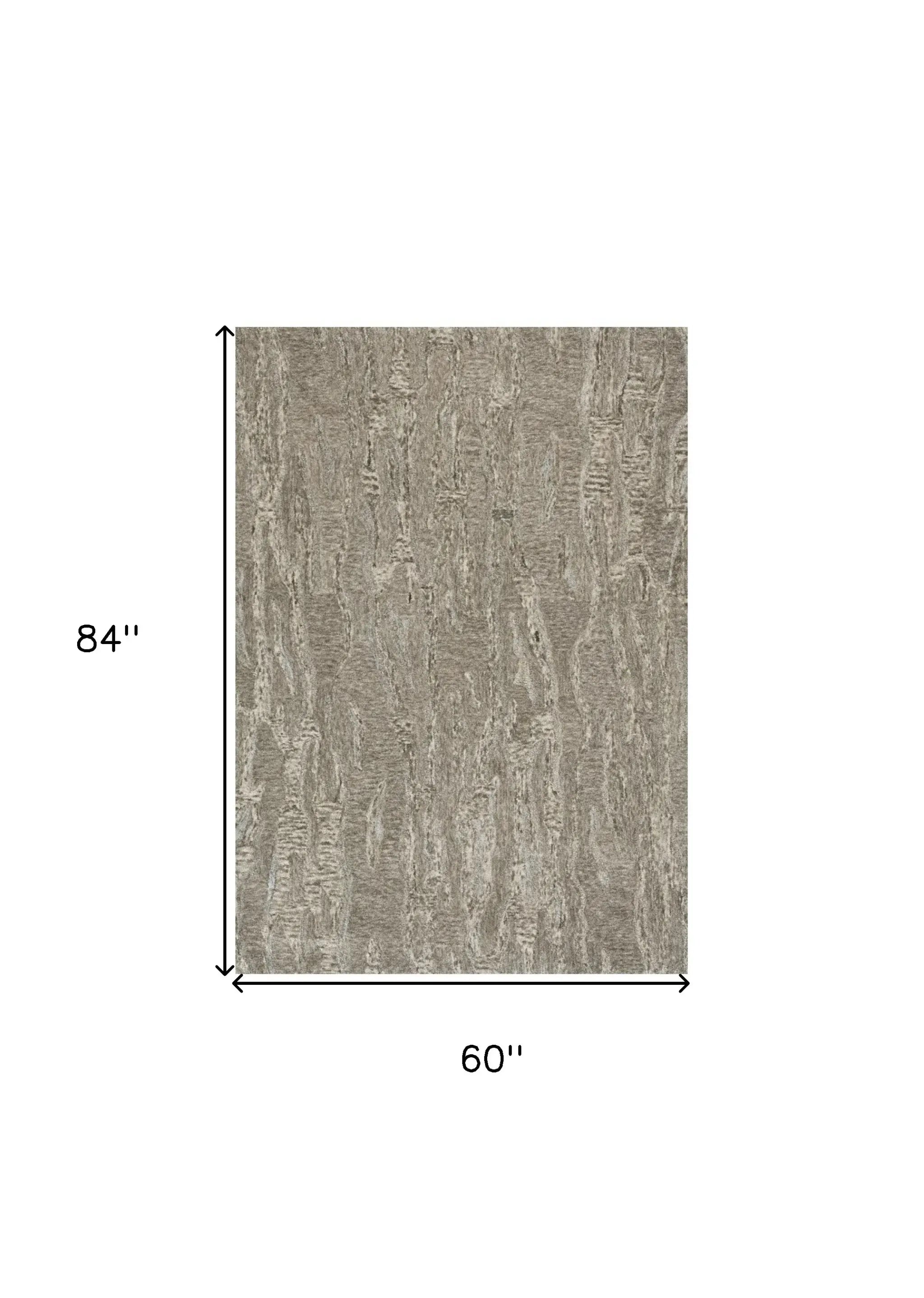 5' X 7' Sand Plain Wool Indoor Area Rug With Viscose Highlights - Homeroots - Flyclothing LLC