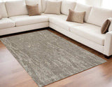 5' X 7' Sand Plain Wool Indoor Area Rug With Viscose Highlights - Homeroots