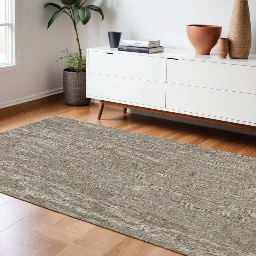 102 X 138 Sand Wool Or Viscose Rug - Homeroots - Flyclothing LLC