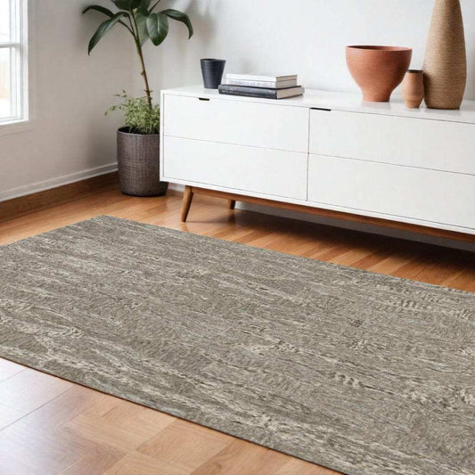 102 X 138 Sand Wool Or Viscose Rug - Homeroots - Flyclothing LLC