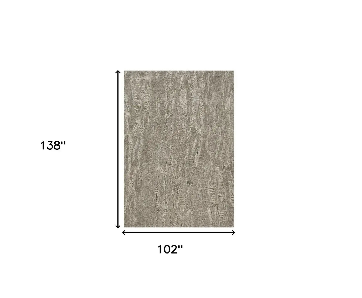 102 X 138 Sand Wool Or Viscose Rug - Homeroots - Flyclothing LLC