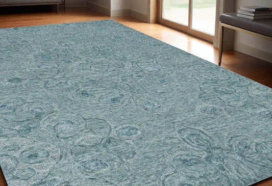 5' X 7' Seafoam Wool Hand Tufted Area Rug - Homeroots - Flyclothing LLC
