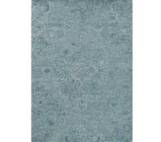 9' X 12' Seafoam Blue Hand Tufted Floral Indoor Area Rug - Homeroots - Flyclothing LLC