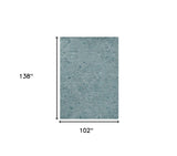 9' X 12' Seafoam Blue Hand Tufted Floral Indoor Area Rug - Homeroots