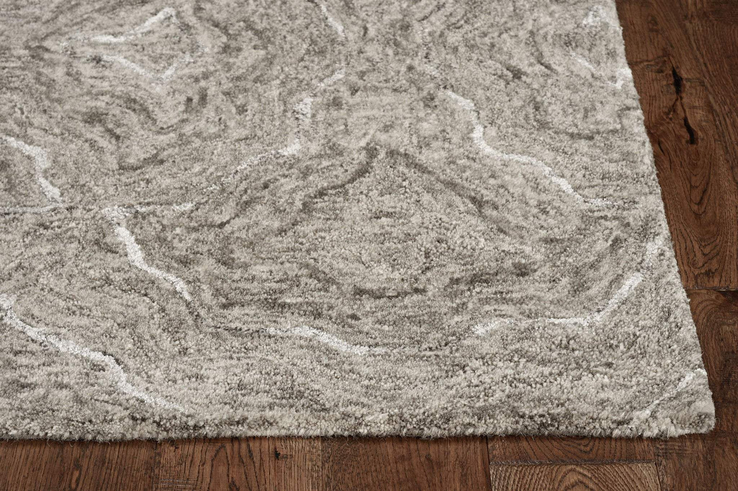 5' X 7' Grey Hand Tufted Abstract Indoor Area Rug - Homeroots - Flyclothing LLC