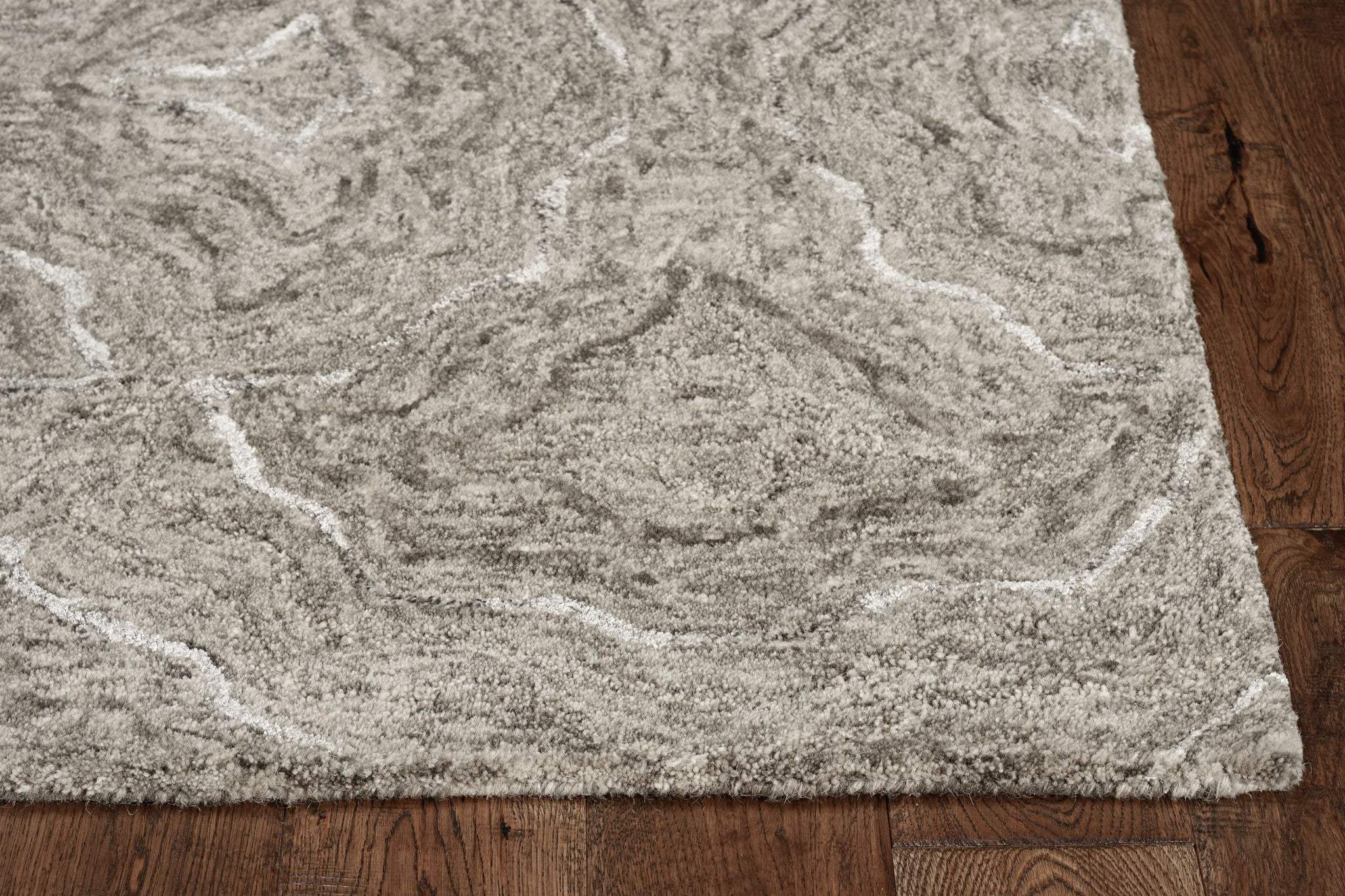 5' X 7' Grey Hand Tufted Abstract Indoor Area Rug - Homeroots - Flyclothing LLC