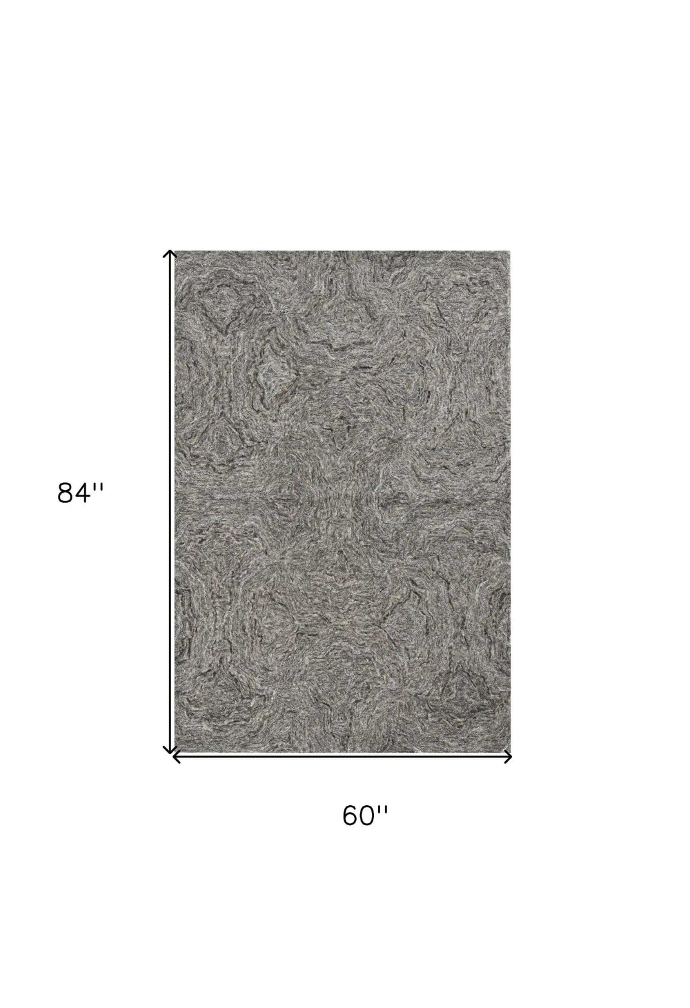 5' X 7' Grey Hand Tufted Abstract Indoor Area Rug - Homeroots - Flyclothing LLC