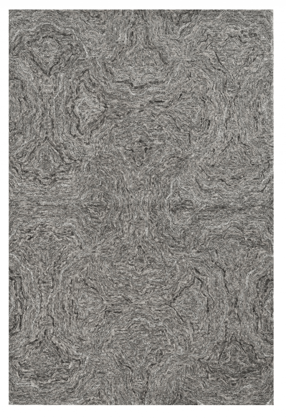 5' X 7' Grey Hand Tufted Abstract Indoor Area Rug - Homeroots