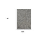 102 X 138 Grey Wool Or Viscose Rug - Homeroots - Flyclothing LLC
