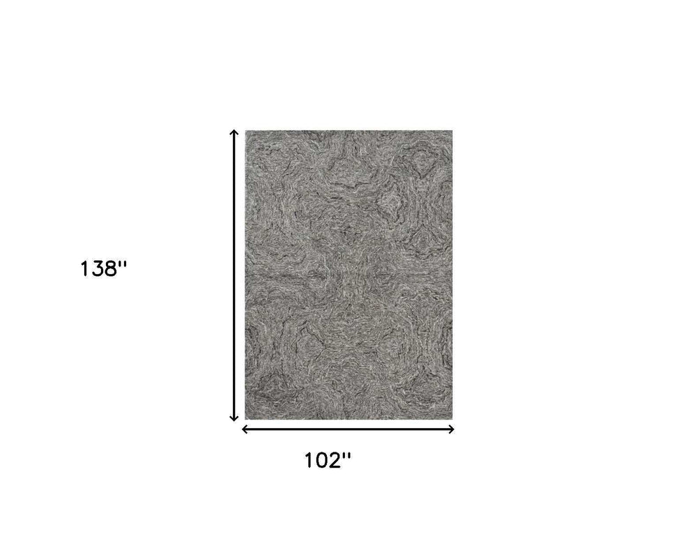 102 X 138 Grey Wool Or Viscose Rug - Homeroots - Flyclothing LLC