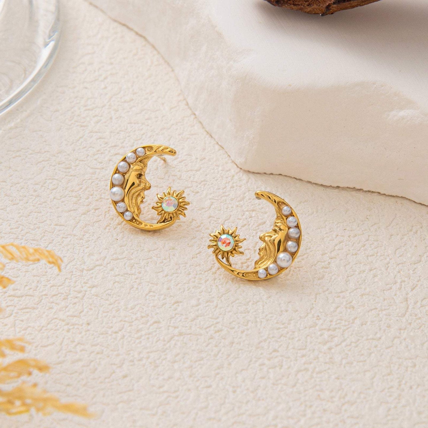Fashion Stainless Steel Pearl Earrings - My Store - Flyclothing LLC