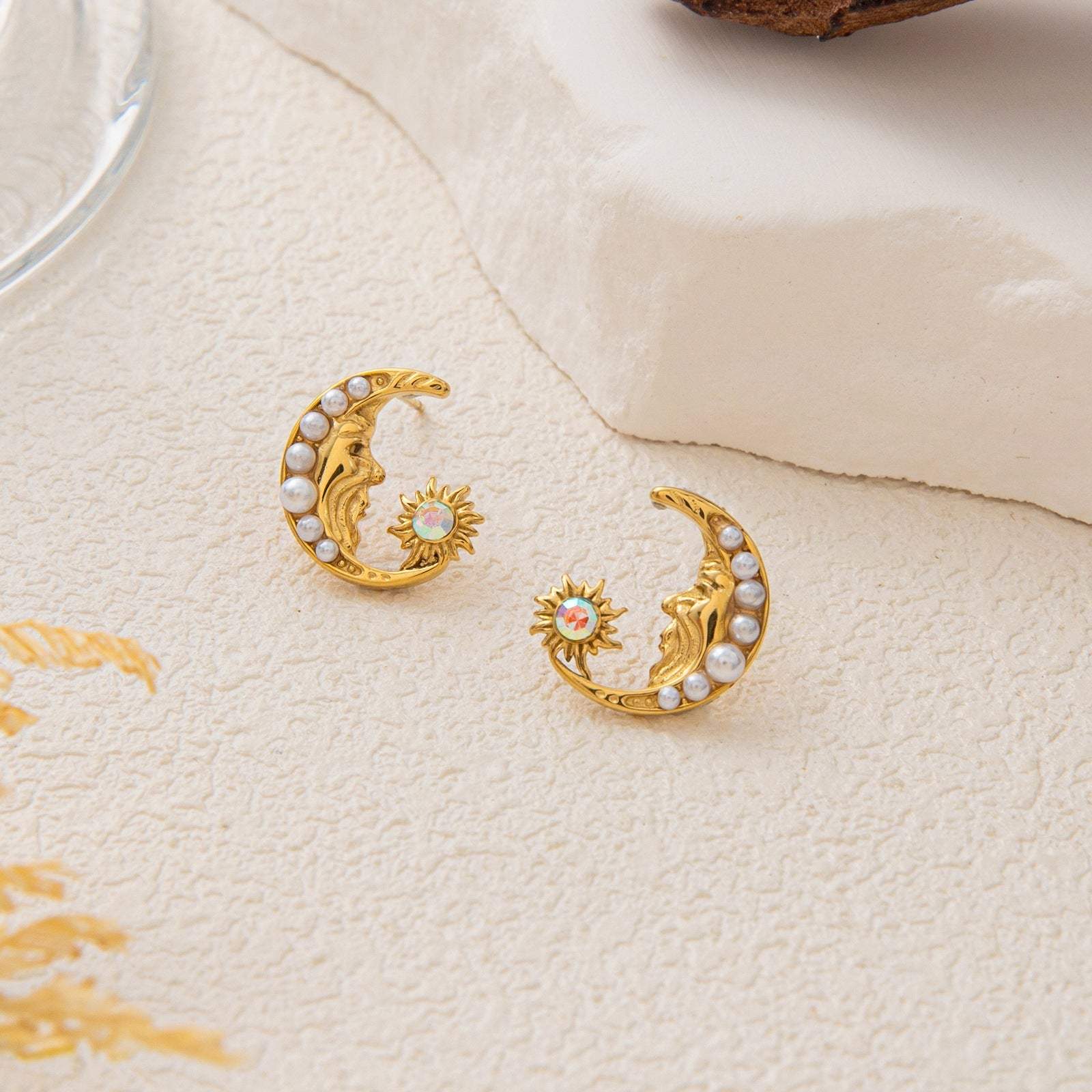 Fashion Stainless Steel Pearl Earrings - My Store - Flyclothing LLC