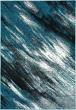 5' X 8' Blue and Gray Abstract Area Rug - Homeroots