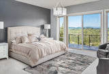 8' Blue and Beige Round Hand Tufted Area Rug - Homeroots - Flyclothing LLC