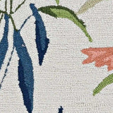 2' X 3' Pink and Ivory Tropical Floral Hand Tufted Area Rug - Homeroots - Flyclothing LLC