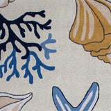 8' Ivory Hand Hooked Sea Corals And Shells Indoor Runner Rug - Homeroots - Flyclothing LLC