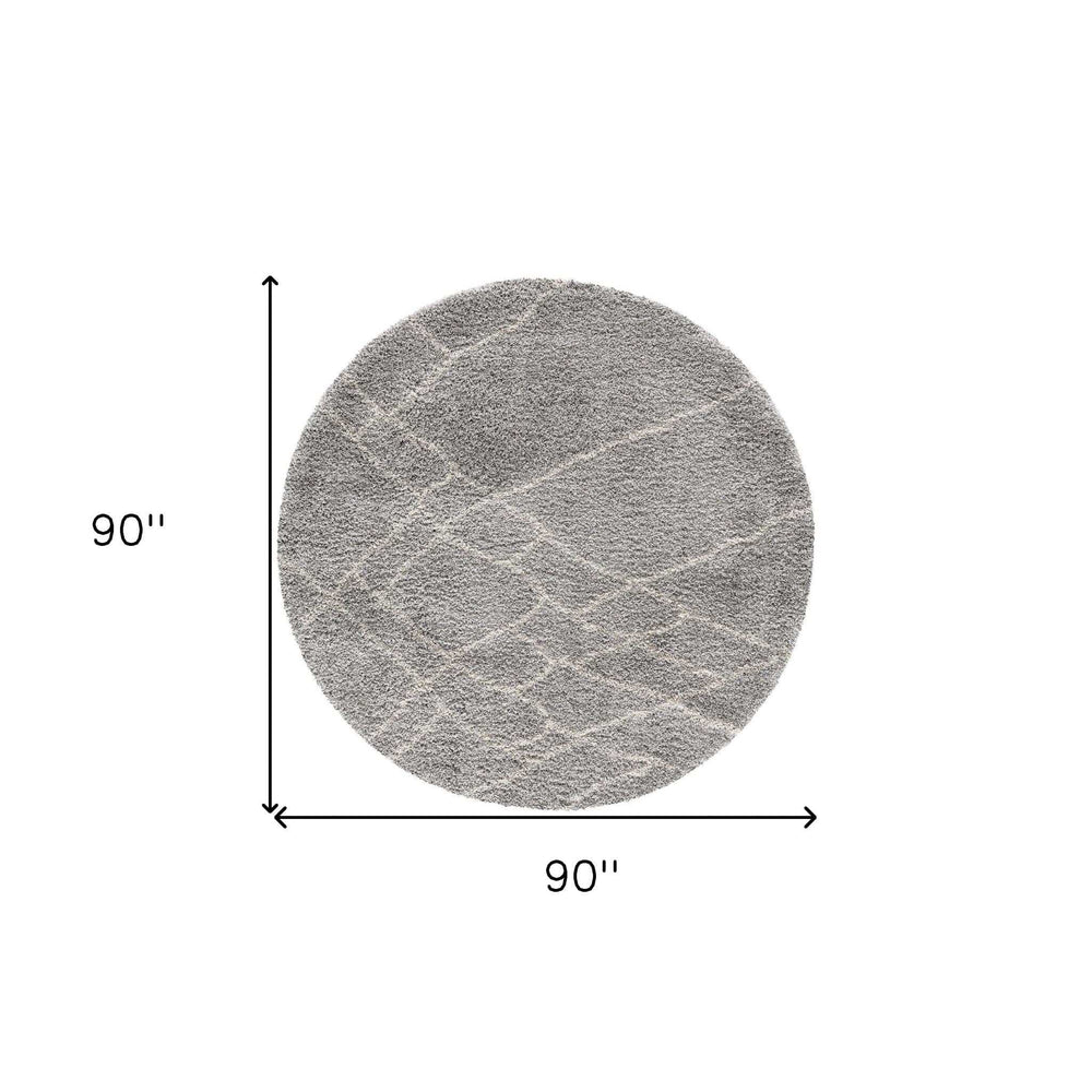 8' Ivory Round Hand Tufted Area Rug - Homeroots - Flyclothing LLC